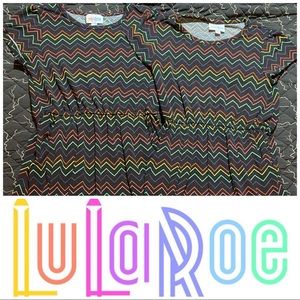 Lot of 2 rainbow Lularoe MAE dresses. Sibling set